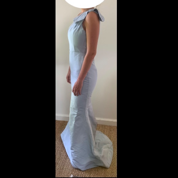 Alexia Maria Never Worn Silk Mermaid Dress w Bow - Picture 3 of 6